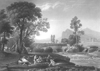 Paesaggio con la Fuga in Egitto